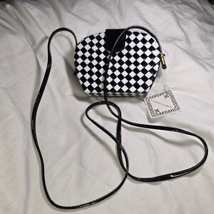 🎄SALE🎄 Barganza - Checkered Black and White Crossbody Bag